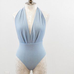 Rosa Cha M Stripe One Piece Swimsuit Baby Blue